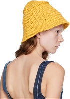 Dolce & Gabbana Yellow Logo Bucket Hat