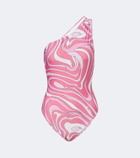 Pucci Marmo one-shoulder swimsuit