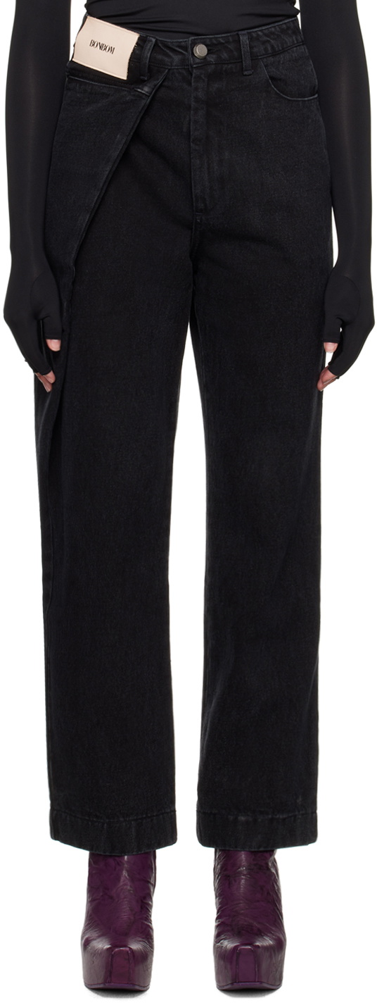 BONBOM Black Tuck Jeans