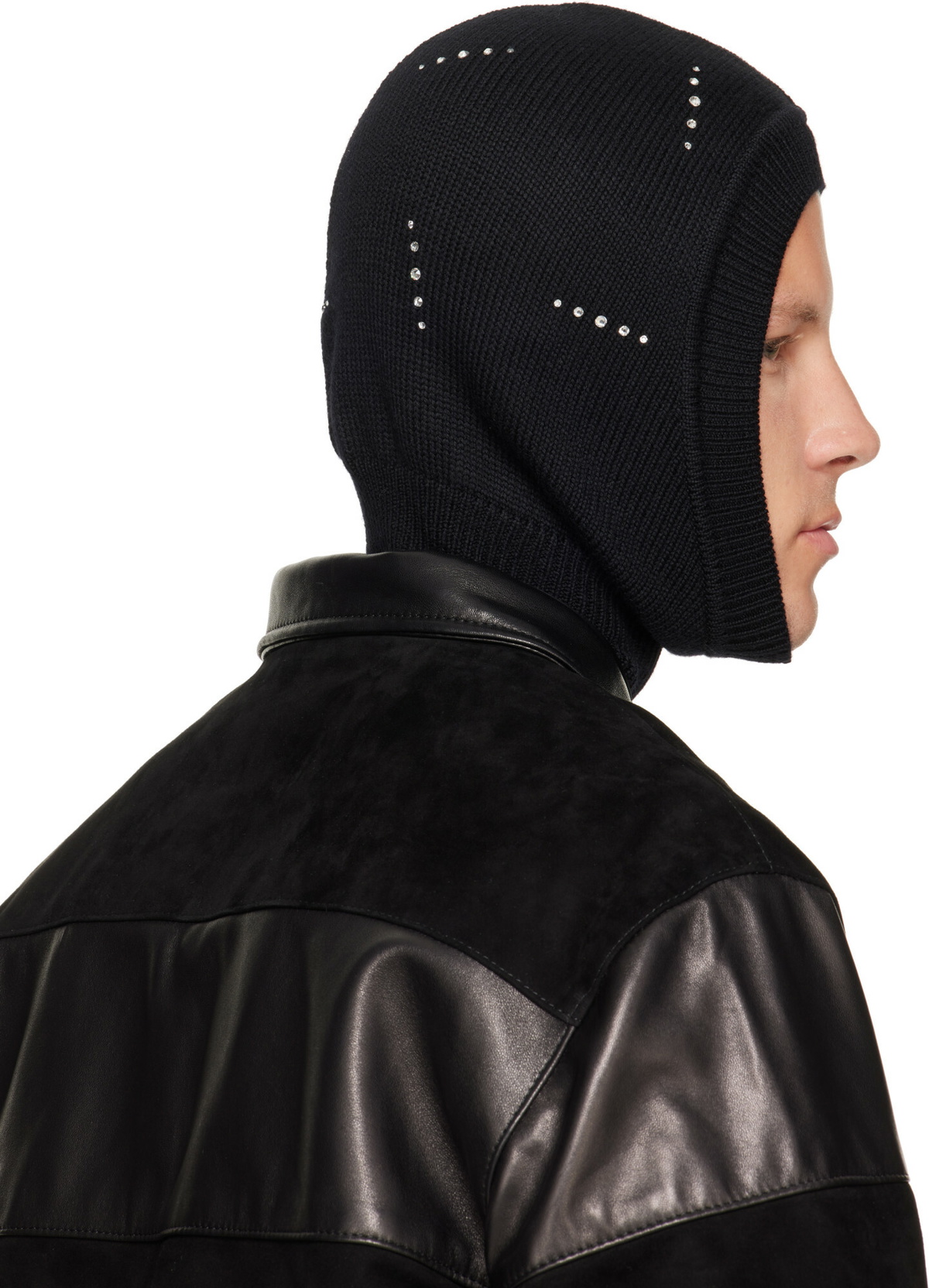 Ernest W. Baker Black Crystal Embellished Balaclava