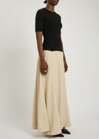 Esse Studios Tee Duo Knit and Sateen Maxi Dress Black