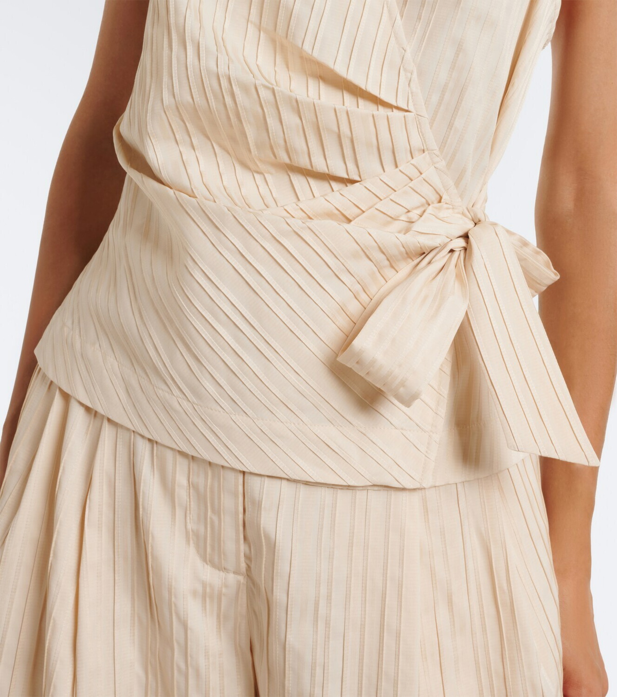 Simkhai Bria striped halterneck top