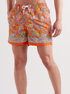 Ralph Lauren Purple label - Amalfi Slim-Fit Short-Length Printed Swim Shorts - Orange