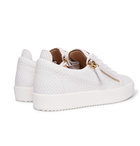 Giuseppe Zanotti - Logoball Snake-Effect Leather Sneakers - Men - White