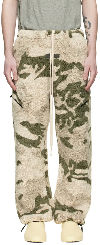 Photo: Fear of God ESSENTIALS Khaki Polyester Lounge Pants