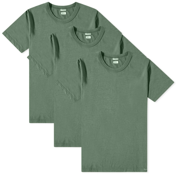 Photo: Visvim Men's Vivism Sublig 3-Pack Wide T-Shirt in Olive
