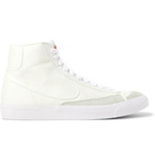 Nike - Blazer Mid '77 Suede-Trimmed Canvas Sneakers - Off-white