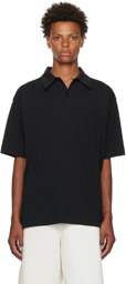 Dries Van Noten Black Heler Polo