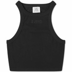 Vetements Women's Cropped Racing Tank Top in Black