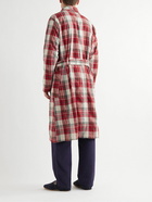 Original Madras - Checked Cotton-Flannel Robe - Red