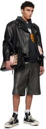 doublet Black ITA Riders Leather Jacket