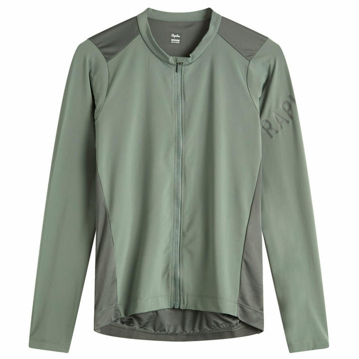 Photo: Rapha Men's Pro Team Long Sleeve Lightweight Jersey in Balsam Green/Urban Chic