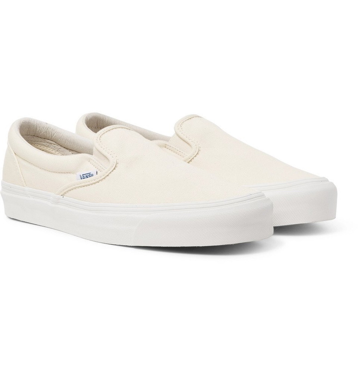 Photo: Vans - OG Classic LX Canvas Slip-On Sneakers - White