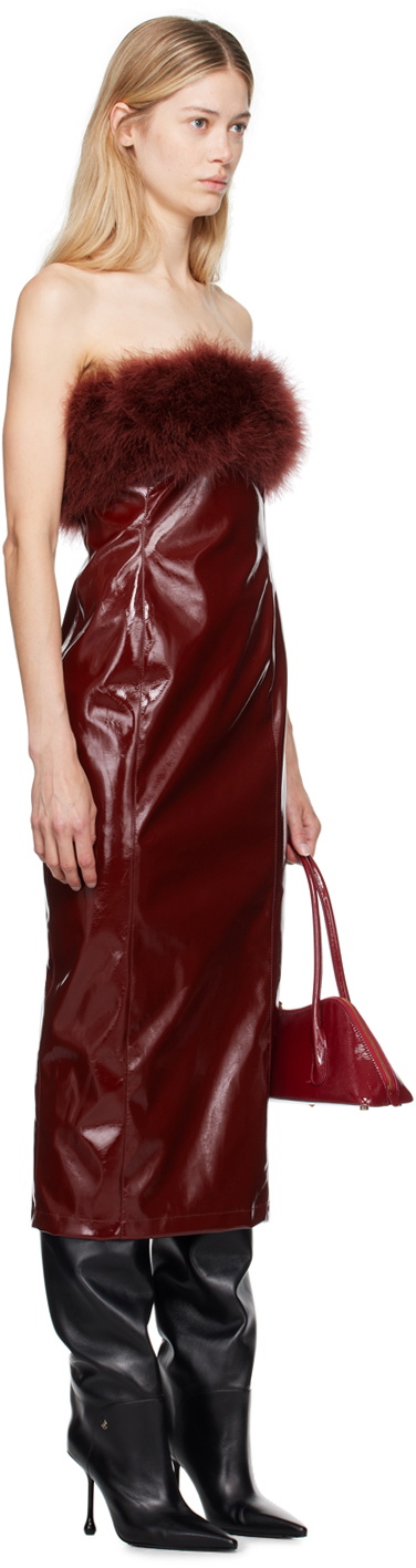 chinese dress ladies Figure It Out Faux Leather Midi Dress