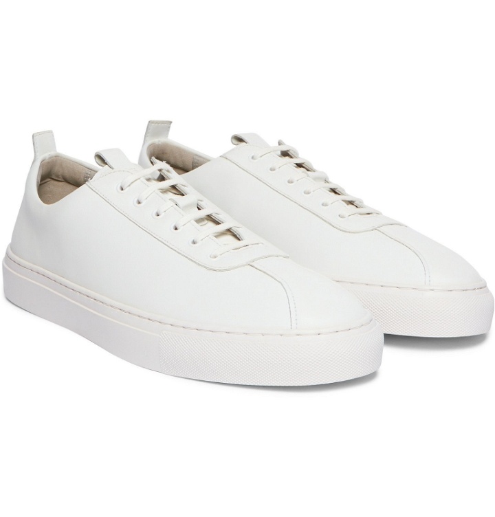 Photo: Grenson - Faux Leather Sneakers - White