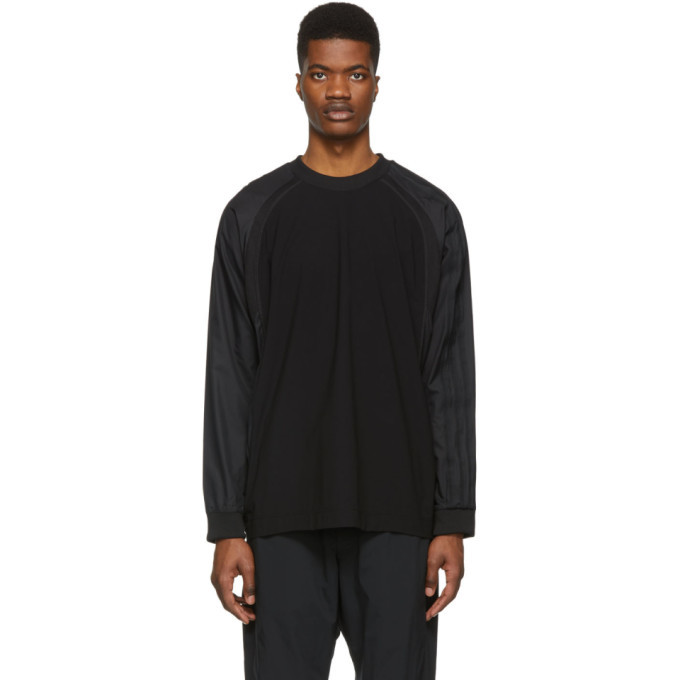 Photo: Y-3 Black Nylon Long Sleeve T-Shirt