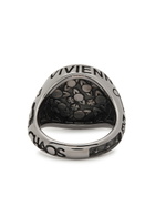 Vivienne Westwood Lancelot Chevalier Platinum Ring Black