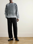 Acne Studios - Kype Logo-Appliquéd Ribbed Wool-Blend Sweater - Gray