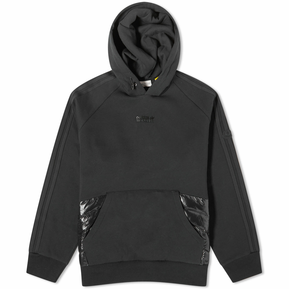 【 MONCLER X ADIDAS ORIGINALS】メンズ★FELPA★スウェット Moncler Men's x adidas Originals Down Panel Hoodie in Black