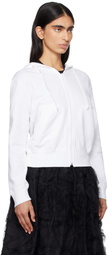 COMME des GARÇONS PLAY White 'Heart On Back' Hoodie