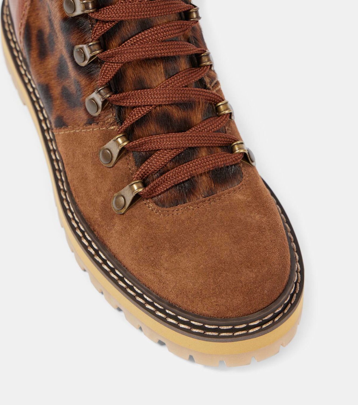 See By Chloé Eileen leopard-print suede lace-up boots