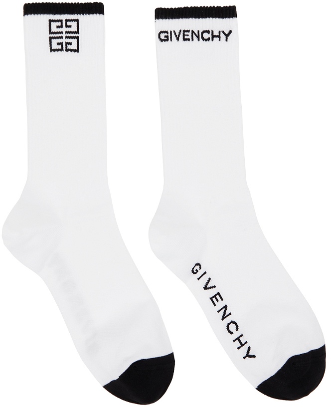 Photo: Givenchy White & Black 4G Socks