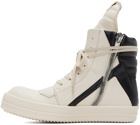 Rick Owens Off-White Geobasket Sneakers