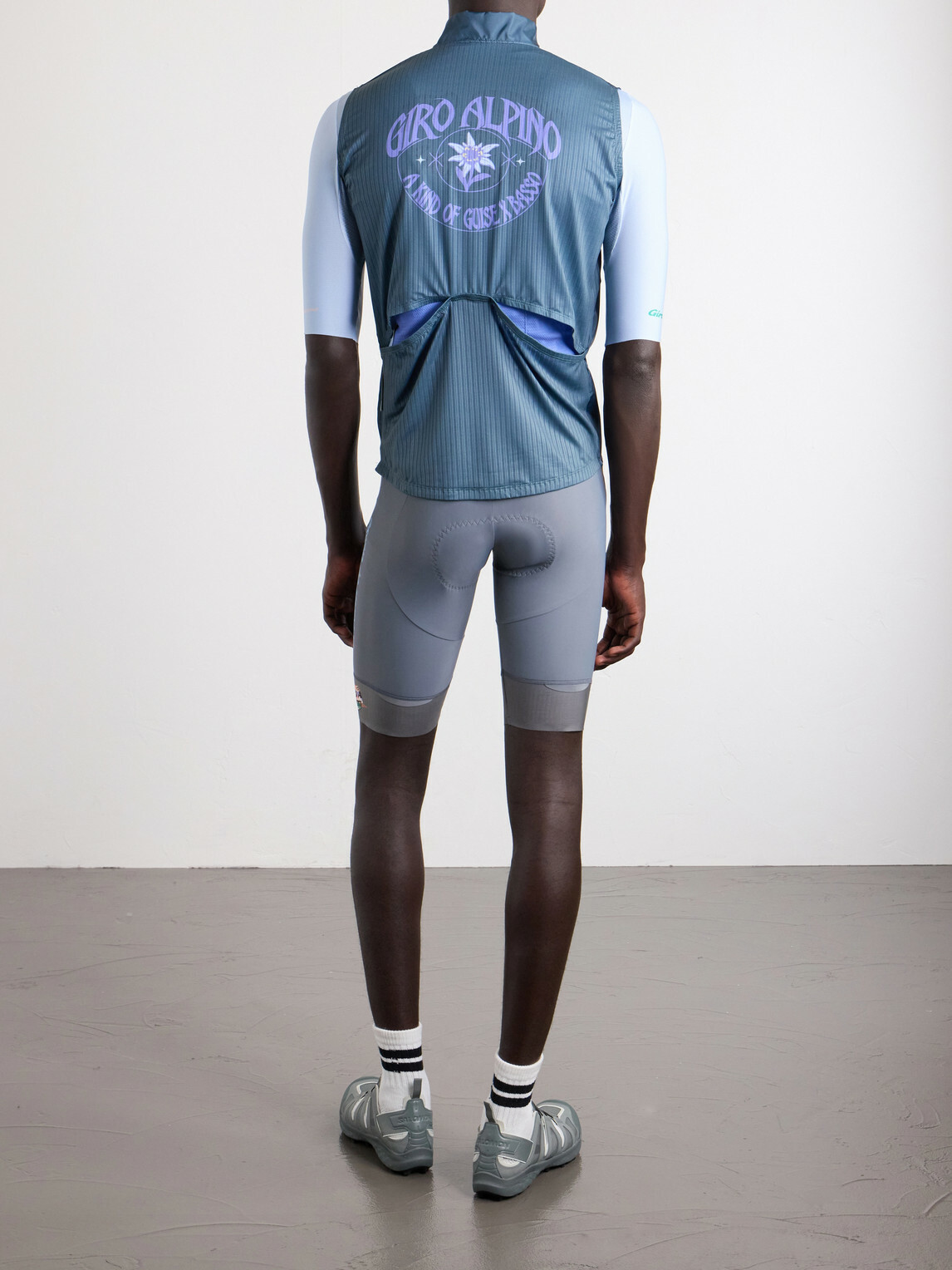 A Kind Of Guise - Basso Giro Alpino Logo-Print Shell Cycling Gilet - Blue