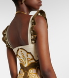 La DoubleJ Gingerbread cotton-blend midi dress