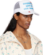 Ashley Williams White Happy Trucker Cap