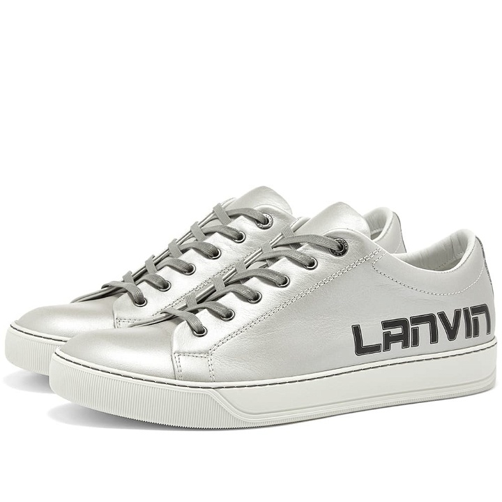 Photo: Lanvin Printed Logo Low Top Sneaker