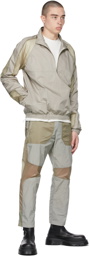 Arnar Már Jónsson Taupe Paneled Contrast Anorak Jacket