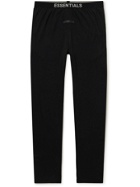 Fear of God Essentials - Slim-Fit Tapered Cotton-Blend Jersey Sweatpants - Black