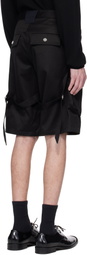 Mugler Black Relaxed-Fit Cargo Shorts