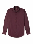 Massimo Alba - Striped Cotton Shirt - Burgundy
