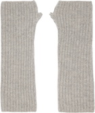 MM6 Maison Margiela Gray Fisherman Knit Arm Warmers