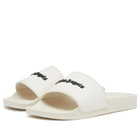 Palm Angels Classic Logo Pool Slide in Neutral