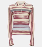 Bottega Veneta Striped linen and cotton polo sweater