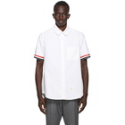 Thom Browne SSENSE Exclusive White Grosgrain Cuff Straight Fit Shirt