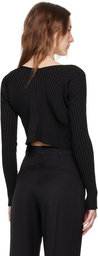 JACQUEMUS Black Les Classiques 'La maille Pralù longue' Cardigan