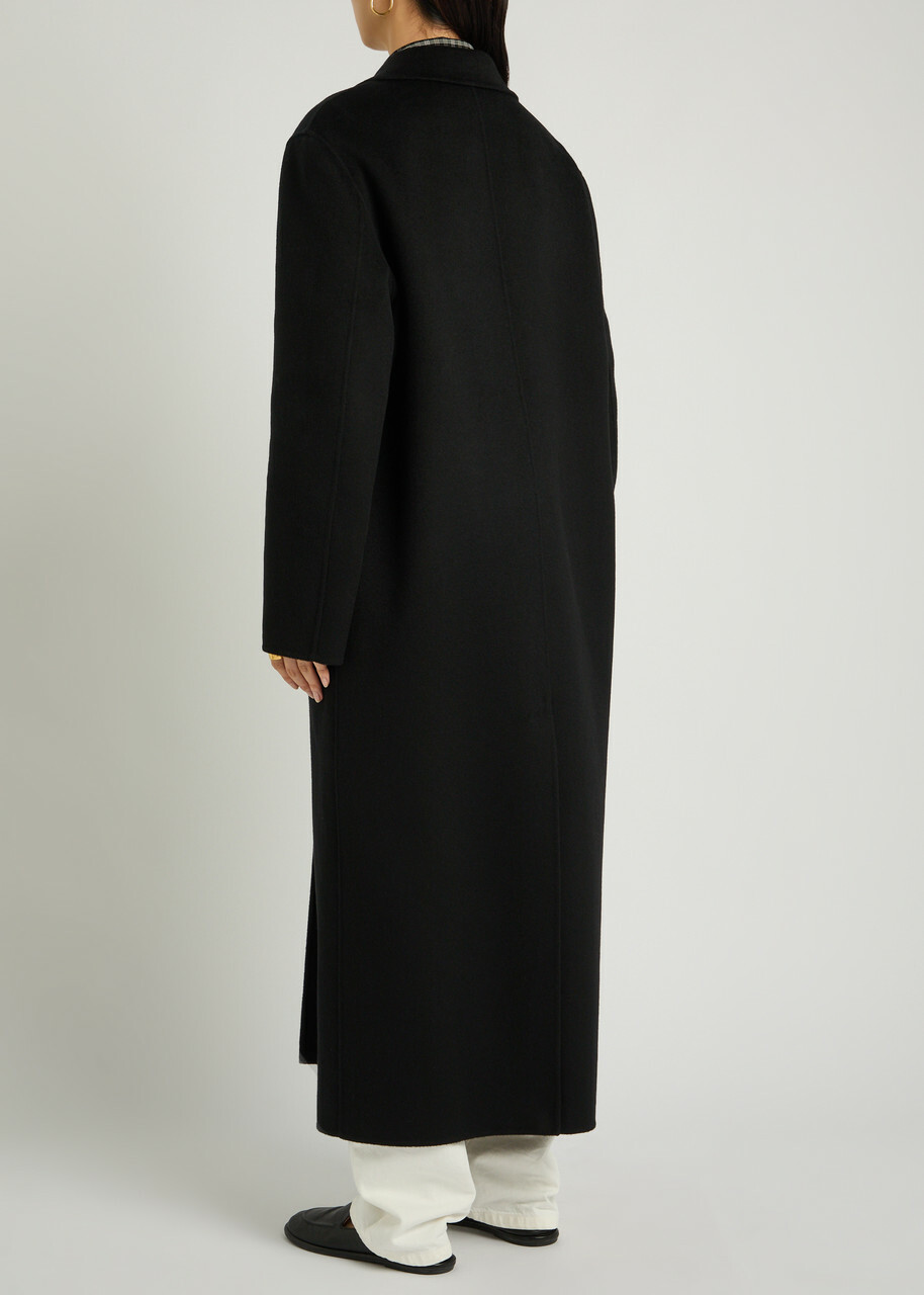 Rohe Single-breasted Wool Coat Black