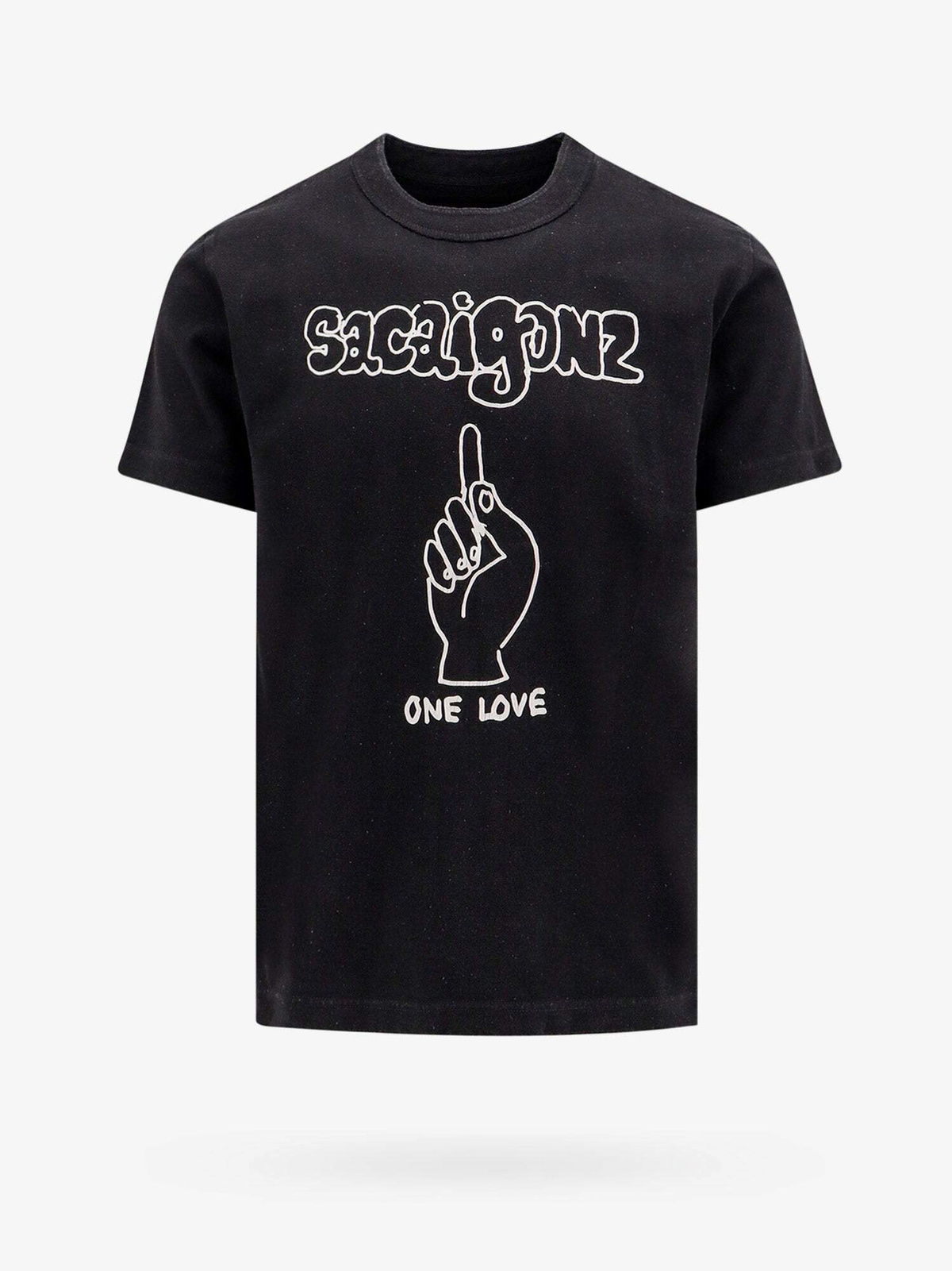 Sacai T Shirt Black Mens Sacai