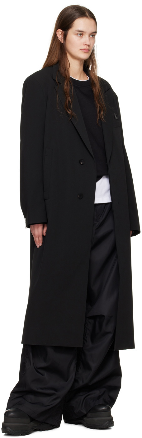 Wooyoungmi Black Single-Breasted Coat