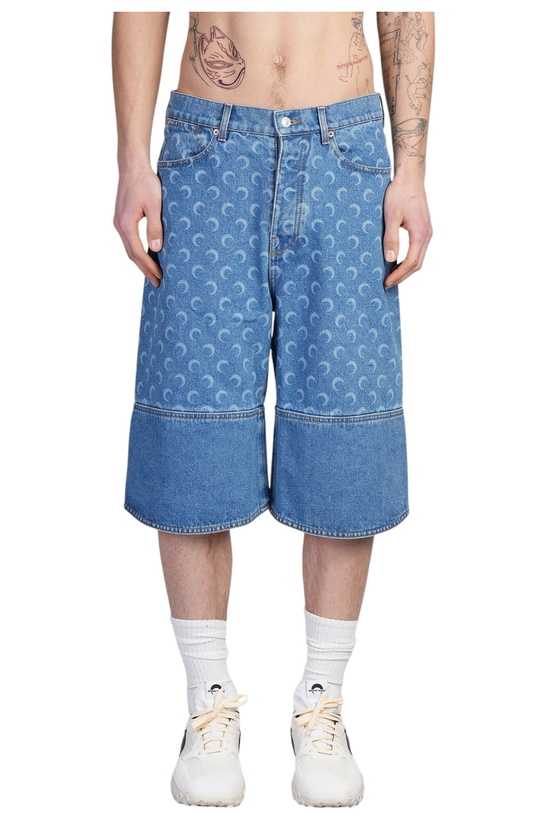 Photo: Marine Serre Shorts In Blue Denim