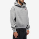 Moncler Men's Heart Popover Hoodie in Grey