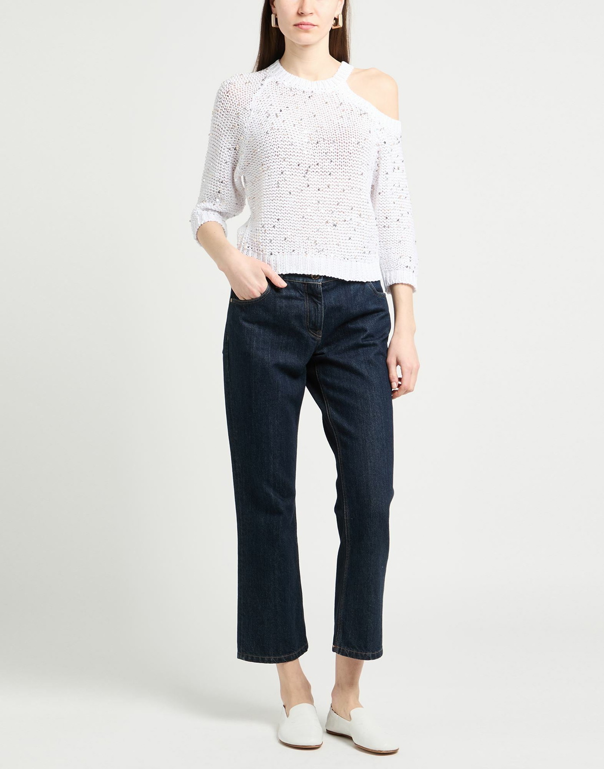 Peserico Womens Sweater in White