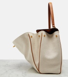 Balenciaga Rodeo Medium leather-trimmed canvas top-handle bag