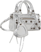 Balenciaga Silver 'Le Cagole' Nano Duffle Bag