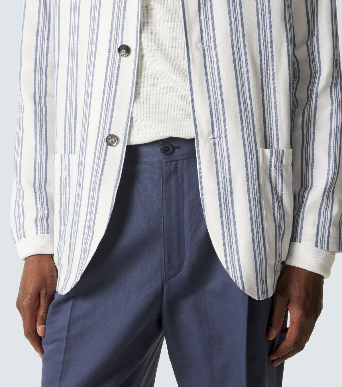 Brioni Linen and cotton straight pants