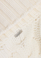 Herno Roll-neck Cable-knit Wool Jumper Cream